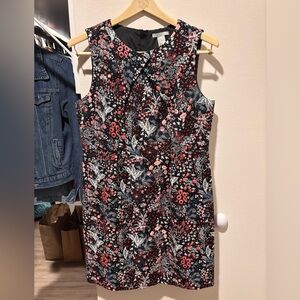H&M Floral lined Mini Dress - Black and Pink